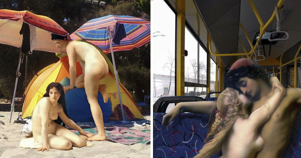 untitled 11.jpg?fit=1024%2C538&ssl=1&strip=all - A Ukrainian Artist Photoshopped Classical Paintings With Modern Life And People Love The Results