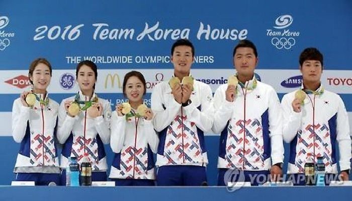 연합뉴스 - 전 종목을 석권한 양궁 남녀 대표팀