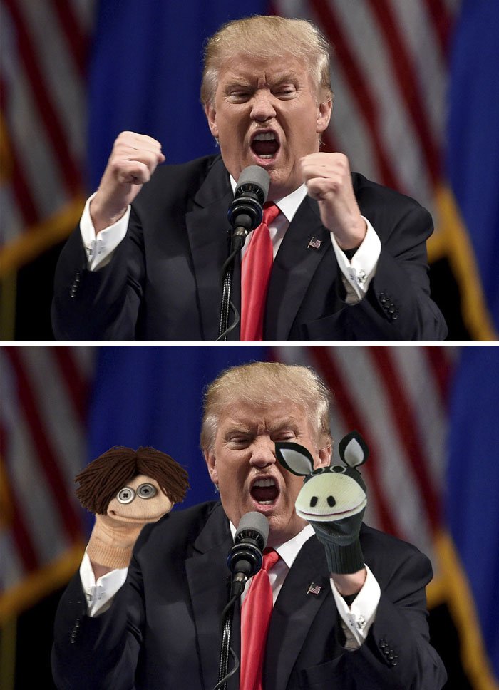 Donald Trump Angrily Making Two Fists Donald Trump Angrily Making Two Fists