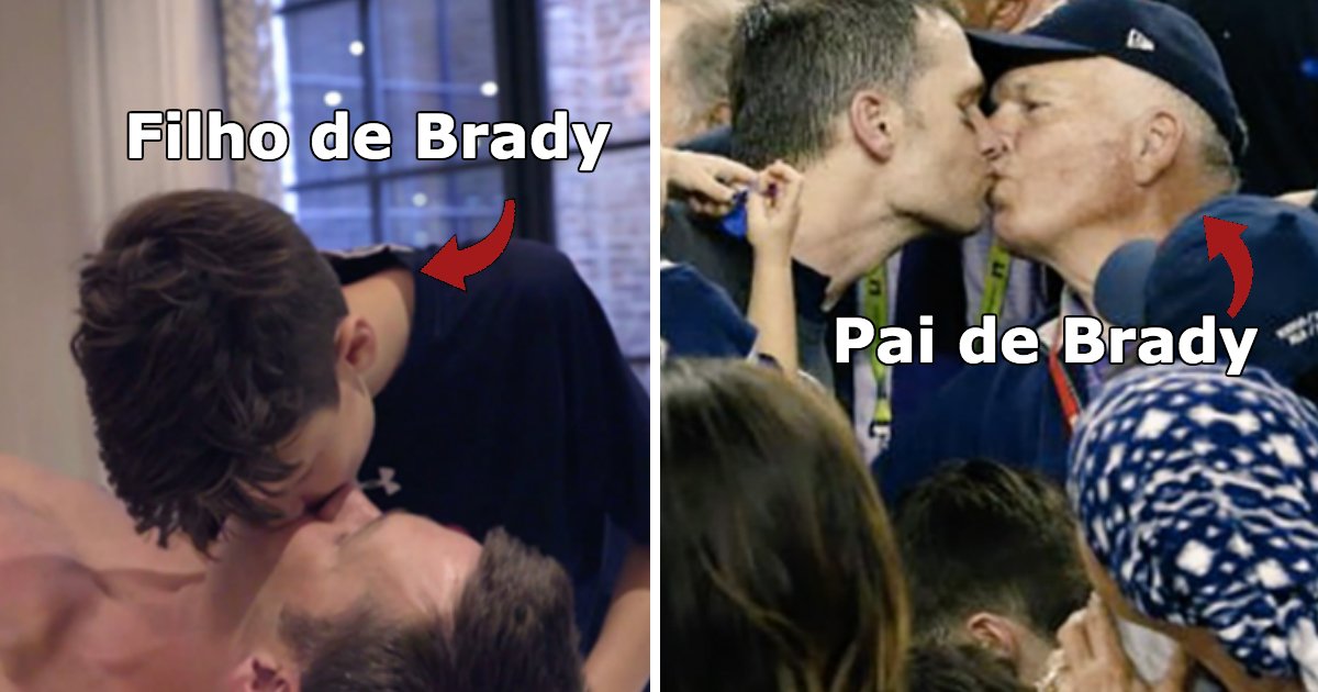 bradt.jpg?resize=412,232 - Tom Brady beija o filho de 11 anos nos lábios e vira alvo de polêmica