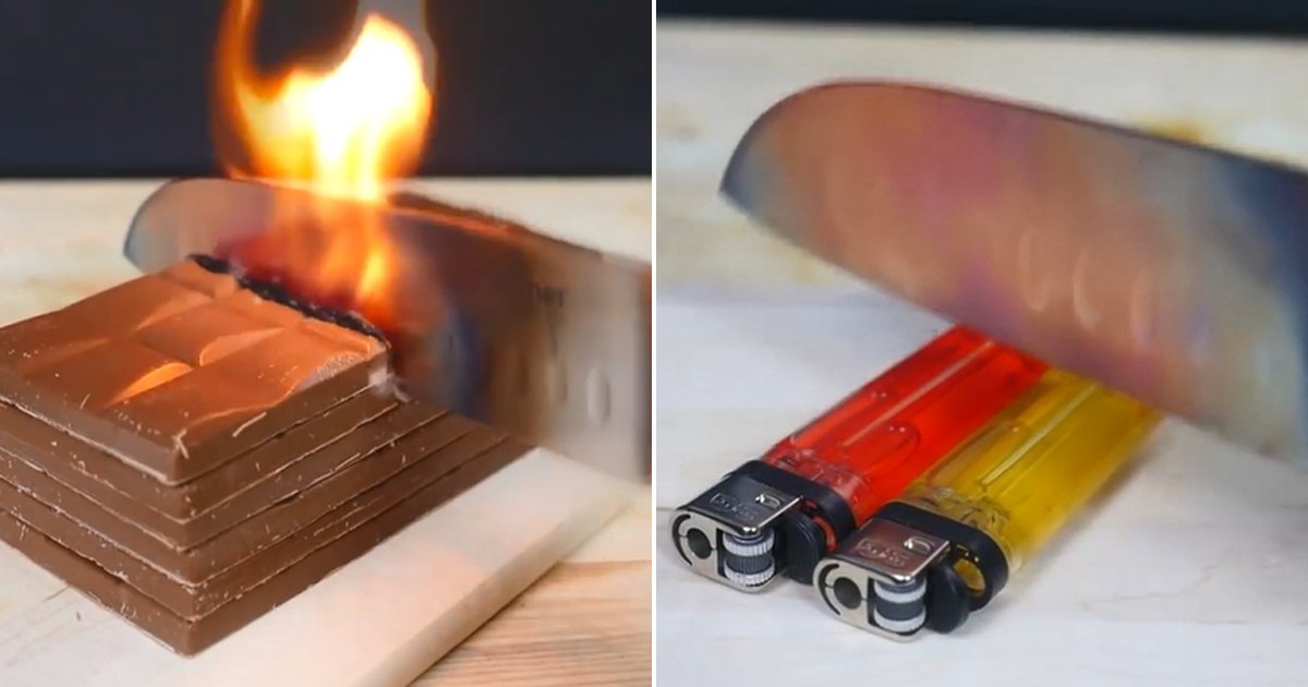 ecb9bc.png?resize=1200,630 - Experimento: Faca aquecida a 1000 ℃ faz objetos pegarem fogo assim que os toca! (vídeo)