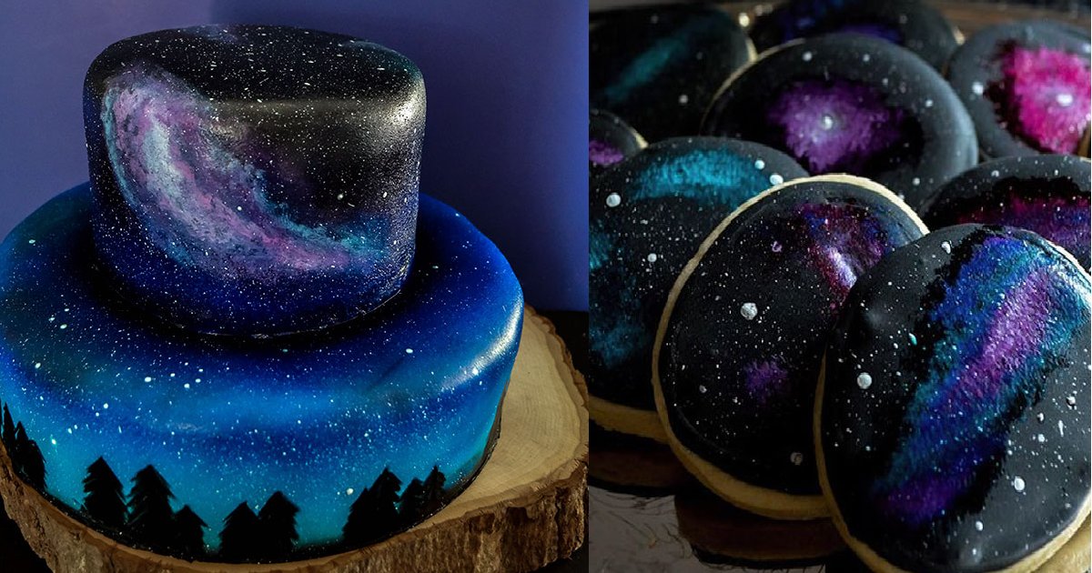 Creez Votre Premier Gateau Galaxie Avec Un Aerographe Et Une Delicieuse Creme Au Beurre Vonjour