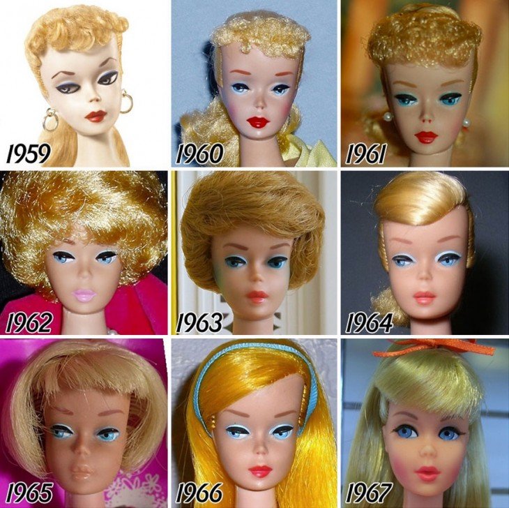 Esta Ha Sido La Evolución De Barbie Con El Paso Del Tiempo - Va A Gustarme