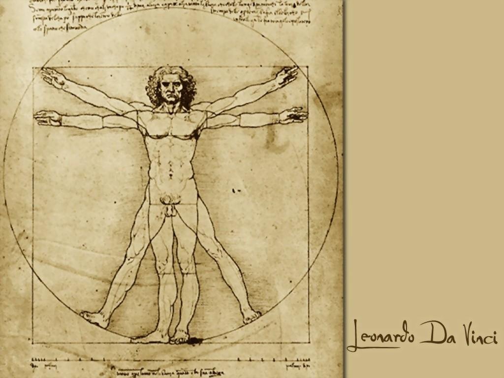EL HOMBRE DE VITRUVIO. El hombre perfecto de Leonardo Da Vinci. 
