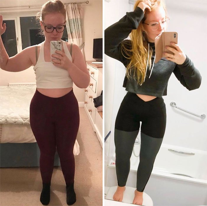 In Both Of These Pictures I’m The Exact Same Weight, Normally I Would Be Devastated And Feel Like I’ve Failed. One Of The Biggest Things I’ve Achieved On This Challenge Is To Ditch The Scales And Learn To Feel And See The Changes I’m Making To My Body