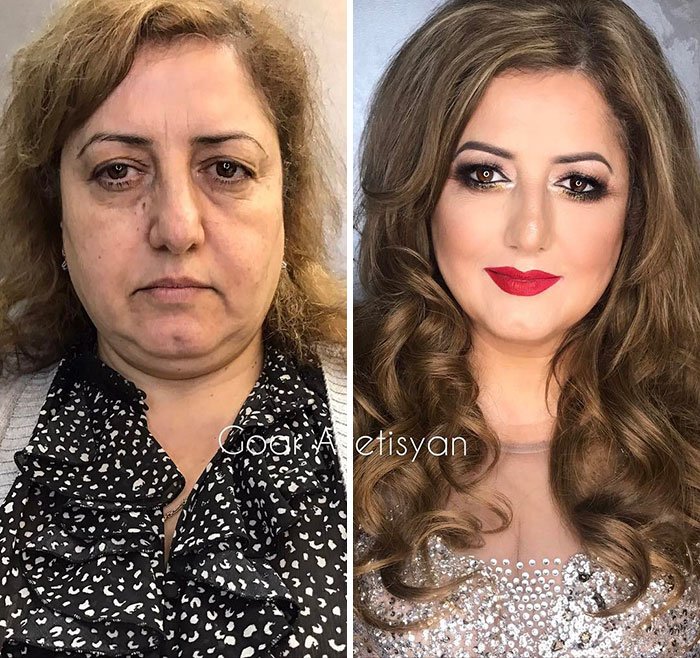 Maquillage de sa belle mère