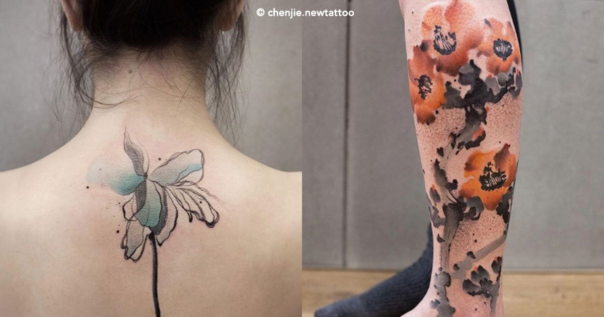 cover 1.jpg?resize=412,275 - Artista china crea tatuajes con una exótica técnica de acuarela, los resultados son impactantes