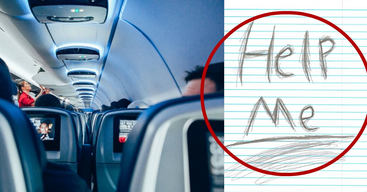 helponplane.jpg?resize=412,232 - Flight Attendant Saved Troubled Teen Who Secretly Handed Her A 'Help Me' Note