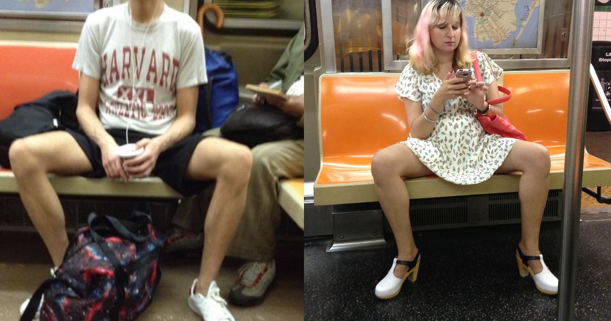legspread.jpg?resize=412,232 - Woman Tired Of Men Spreading Legs On Subway Got Revenge By Giving Them A Piece Of Their Own Medicine
