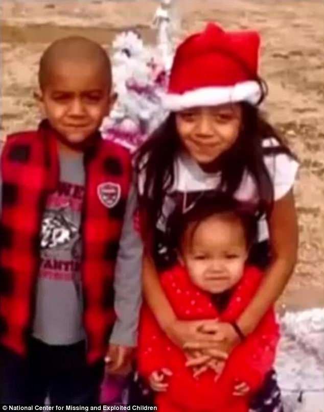 Mariah (top right) is pictured above with her siblings - little brother Jeremiah and sister Leimiah. Jeremiah was five and Leimiah was two when they first disappearedÂ 
