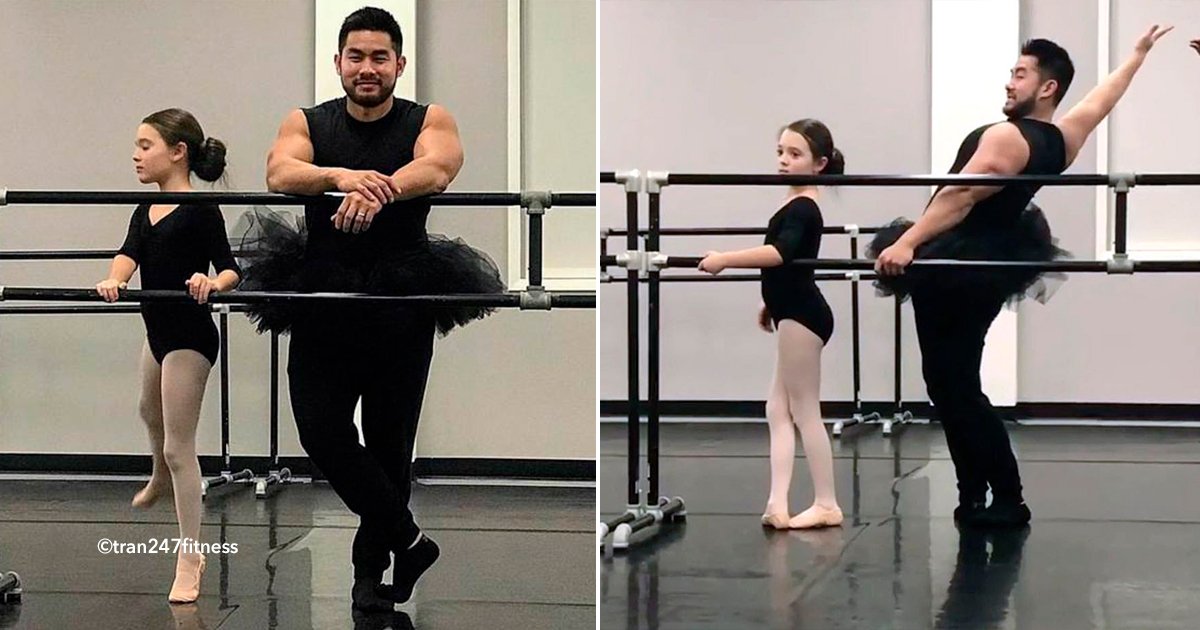 cover22ballrt.jpg?resize=1200,630 - Este padre para hacer feliz a su hija se puso un tutú y tomó con ella su clase de ballet, ¡tienes que ver el video!