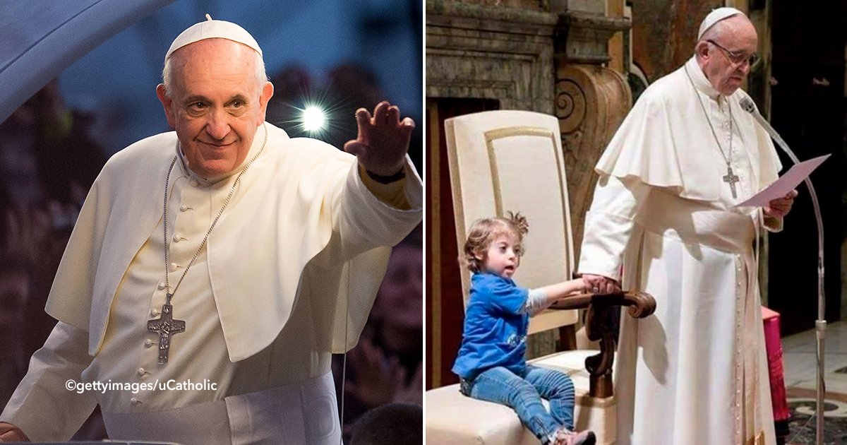 cover22pap.jpg?resize=1200,630 - Conmovedor momento en que una niña con síndrome de Down se acercó al Papa