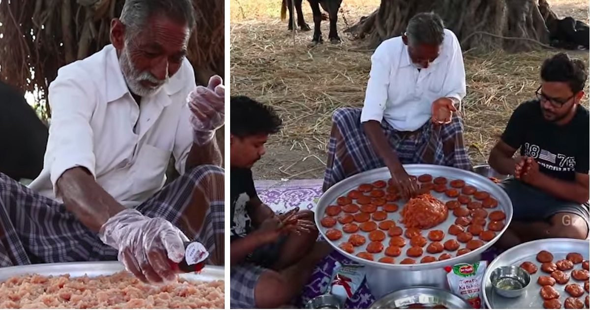 grandpa kitchen nuggets featured.jpg?resize=412,275 - Idoso cozinha porções gigantes de comida para órfãos na Índia
