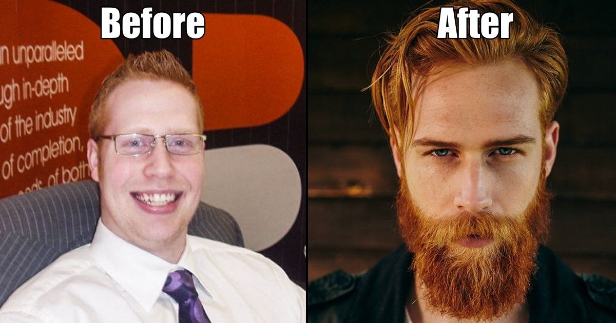 man side 1.jpg?resize=1200,630 - Un homme d'assurances timide fait pousser sa barbe, ce qui transforme complètement sa vie