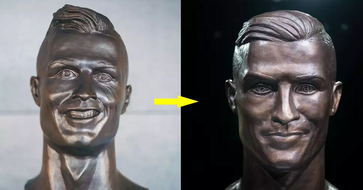 ronaldo.jpg?resize=1200,630 - Le sculpteur Emanuel Santos est de retour avec sa deuxième pièce artistique de Ronaldo