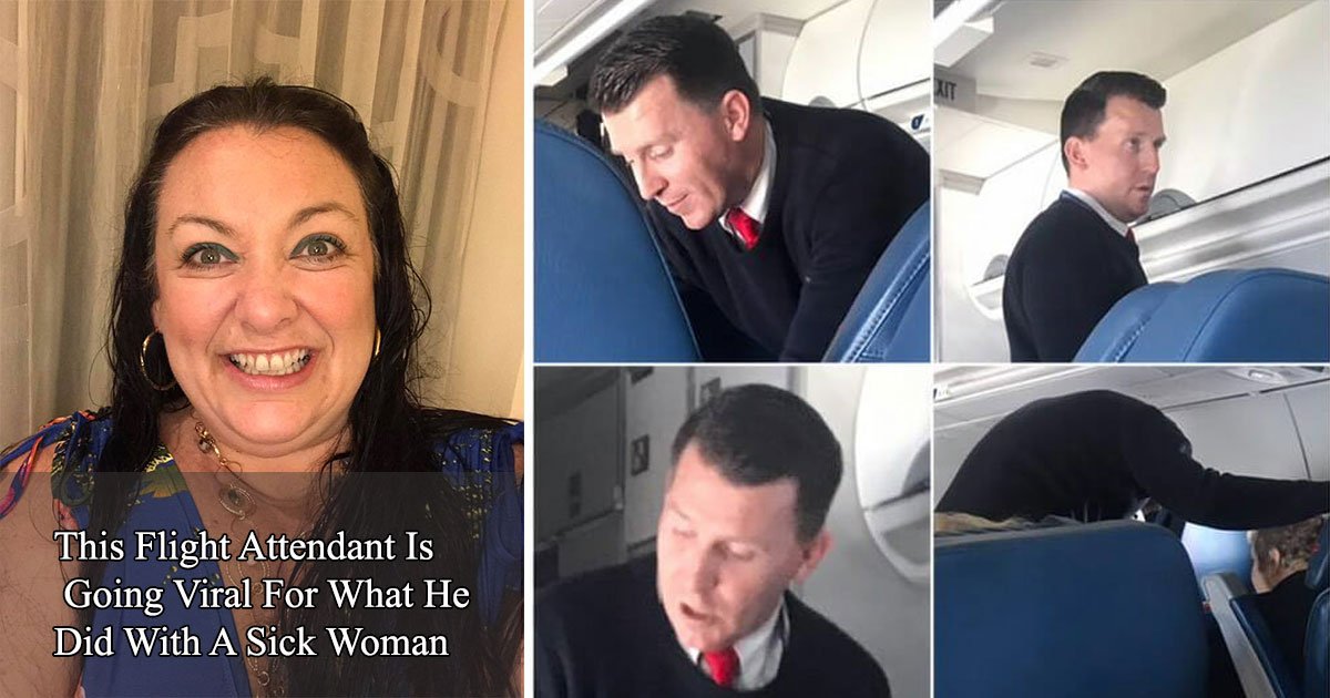 untitled 1 46.jpg?resize=1200,630 - Une femme a pensé que l'agent de bord allait sortir une femme malade hors de l'avion, plus tard, elle l'a remercié après avoir réalisé ce qui se passait.