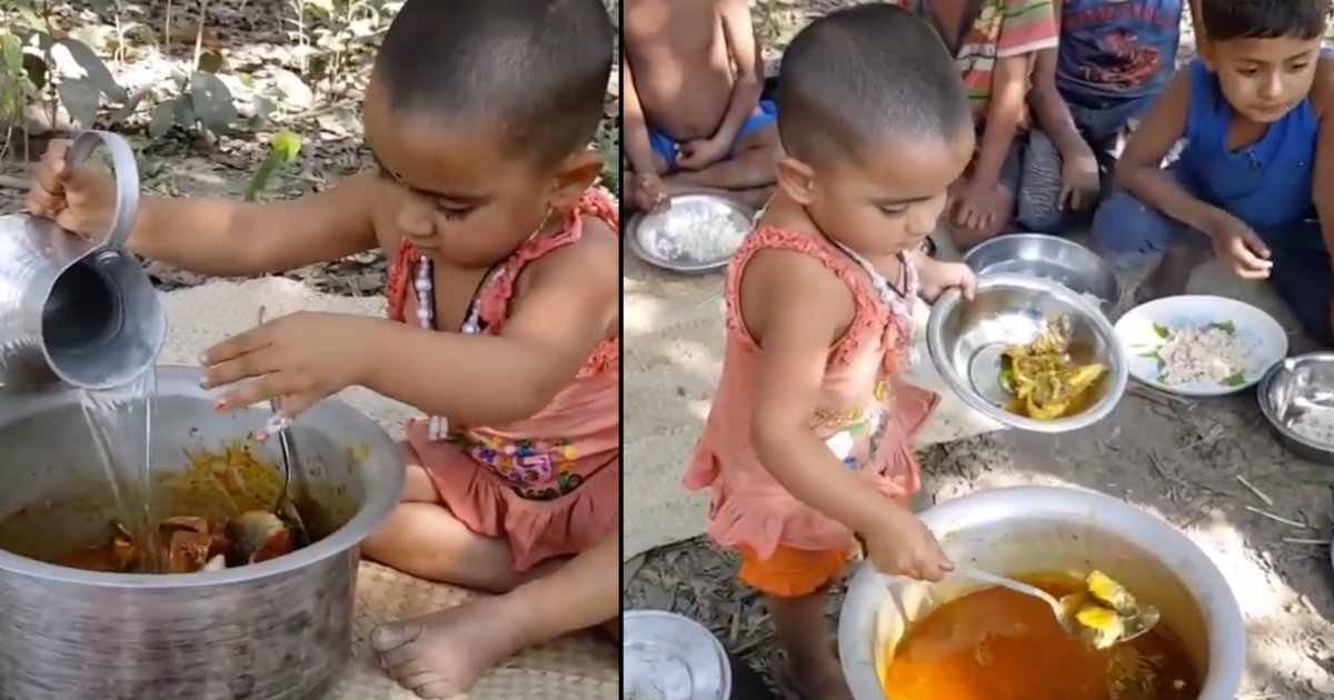 1 side.png?resize=1200,630 - Même si on dirait qu'elle joue, cette fille de 3 ans est en train de cuisiner un plat au curry génial!