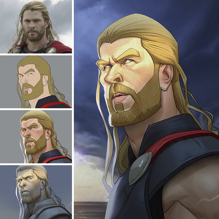 Artist Makes Incredible Illustrations Of Movie Characters At Spontaneous Moments Artist Makes Incredible Illustrations Of Movie Characters At Spontaneous Moments