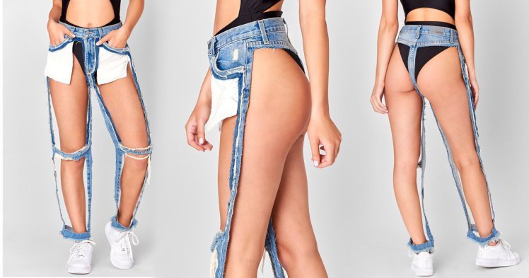 Carmar is selling some questionable cut-out jeans for Â£123