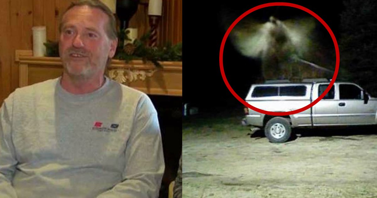 angel caught on camera.jpg?resize=412,275 - Fire Chief Believes His Home Security Camera Caught An Angel Flying Over His Pickup Truck