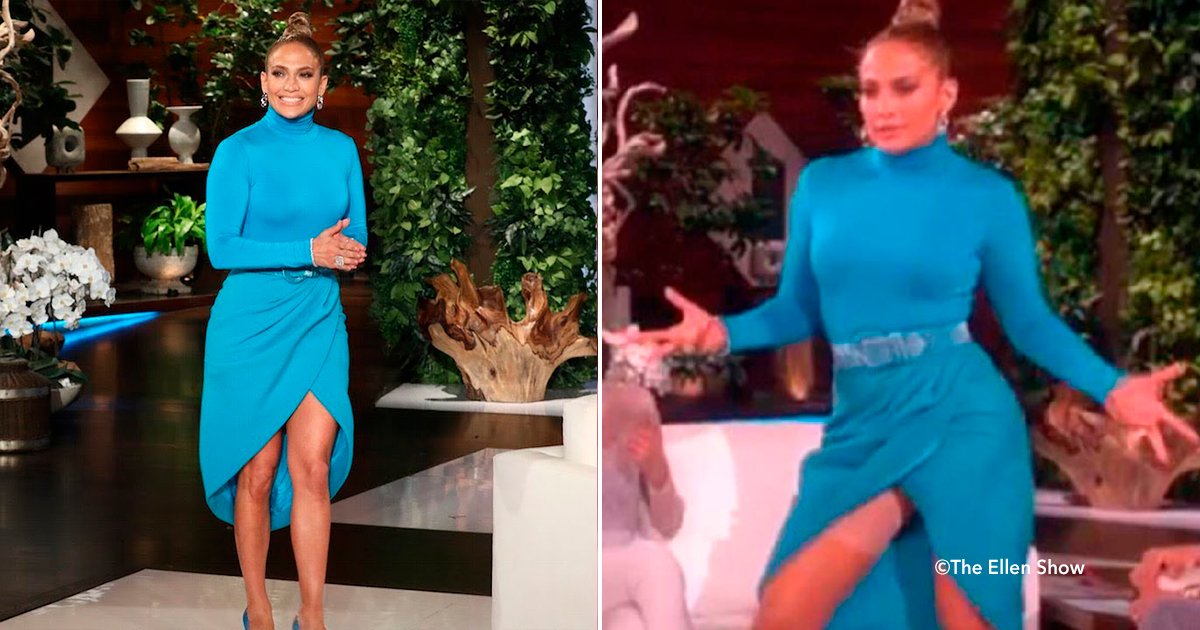 cover22jen.jpg?resize=412,232 - Por accidente, Jennifer Lopez dejó ver en un programa en vivo una faja que cubría todo su cuerpo