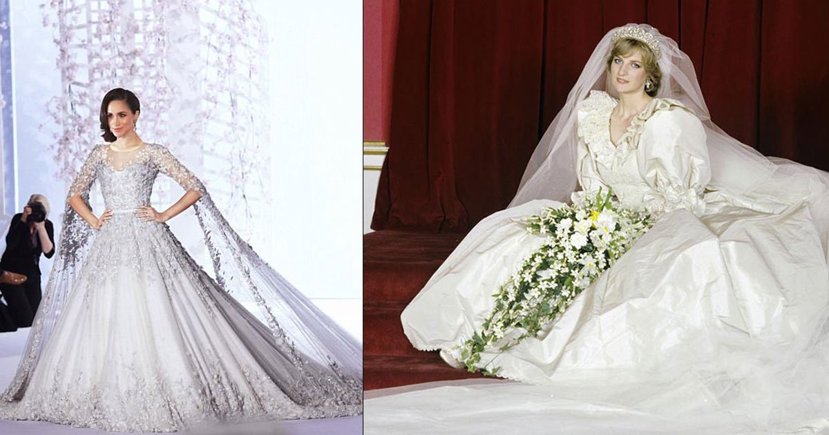 diana williams wedding dress cost less than meghans couture gown.jpg?resize=1200,630 - Late Princess Diana's £9,000 Wedding Dress Cost Less Than Meghan's Couture Gown