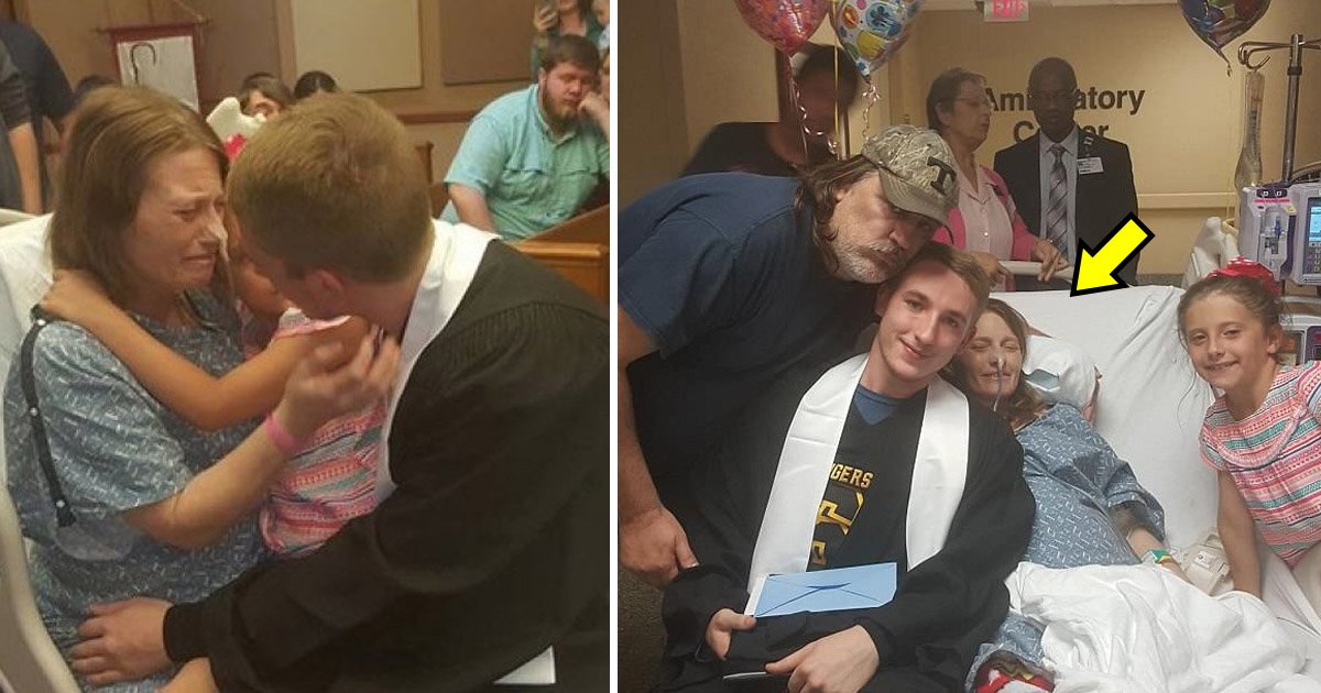 dyingmom.jpg?resize=1200,630 - Mother With Severe Illness Got To See Her Son Graduate From High School