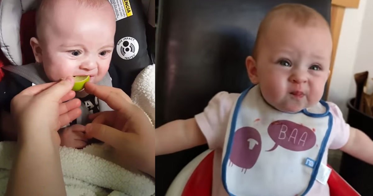 funny cute babies.jpg?resize=412,232 - Reações hilárias de bebês ao experimentarem algo novo pela primeira vez