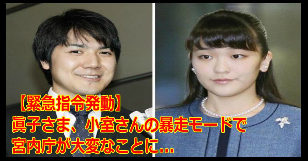 i 2.jpg?resize=412,232 - 【緊急指令発動】眞子さま、小室さんの暴走モードで宮内庁が大変なことに…