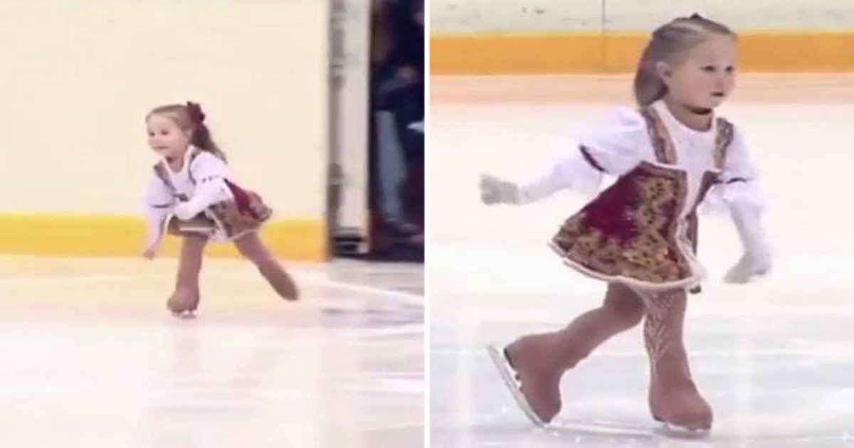 ice.jpg?resize=1200,630 - Une petite fille est aidée par sa mère sur la patinoire. Mais une fois qu'elle commence à patiner, vous serez surpris!