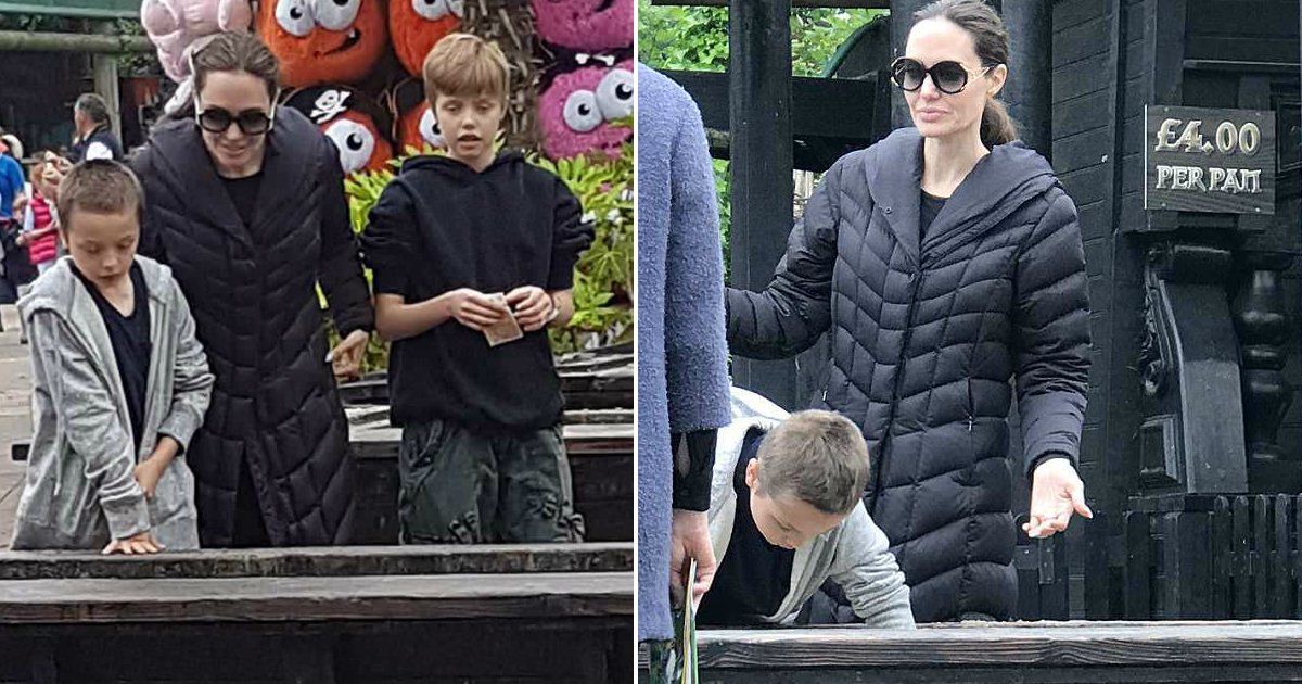 jolie and kids.jpg?resize=412,275 - Angelina Jolie passa dia ao lado dos filhos em Legoland Windsor - enquanto isso, ela batalha com Brad Pitt pela custódia das crianças