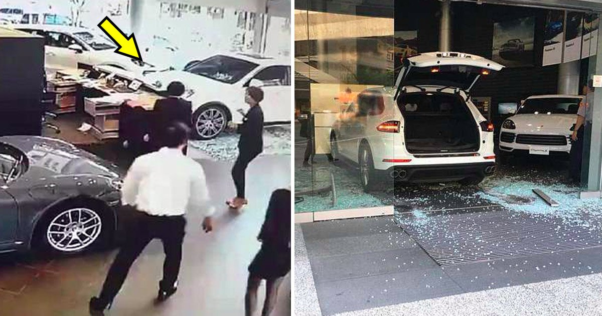 porsche.jpg?resize=1200,630 - Businessman Smashed His $130,000 Car Into Dealership After It Was Delivered Without Optional Extras He Ordered