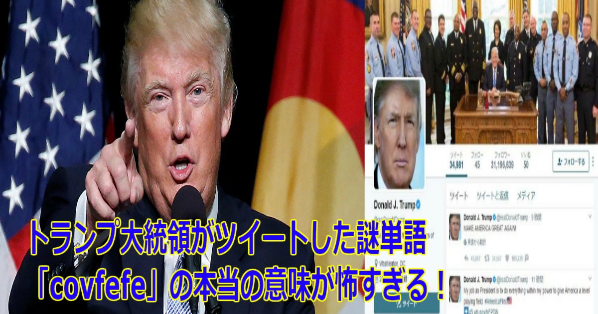 r 1.jpg?resize=412,232 - 【Twitter】トランプ大統領がツイートした謎単語「covfefe」の本当の意味が怖すぎる！