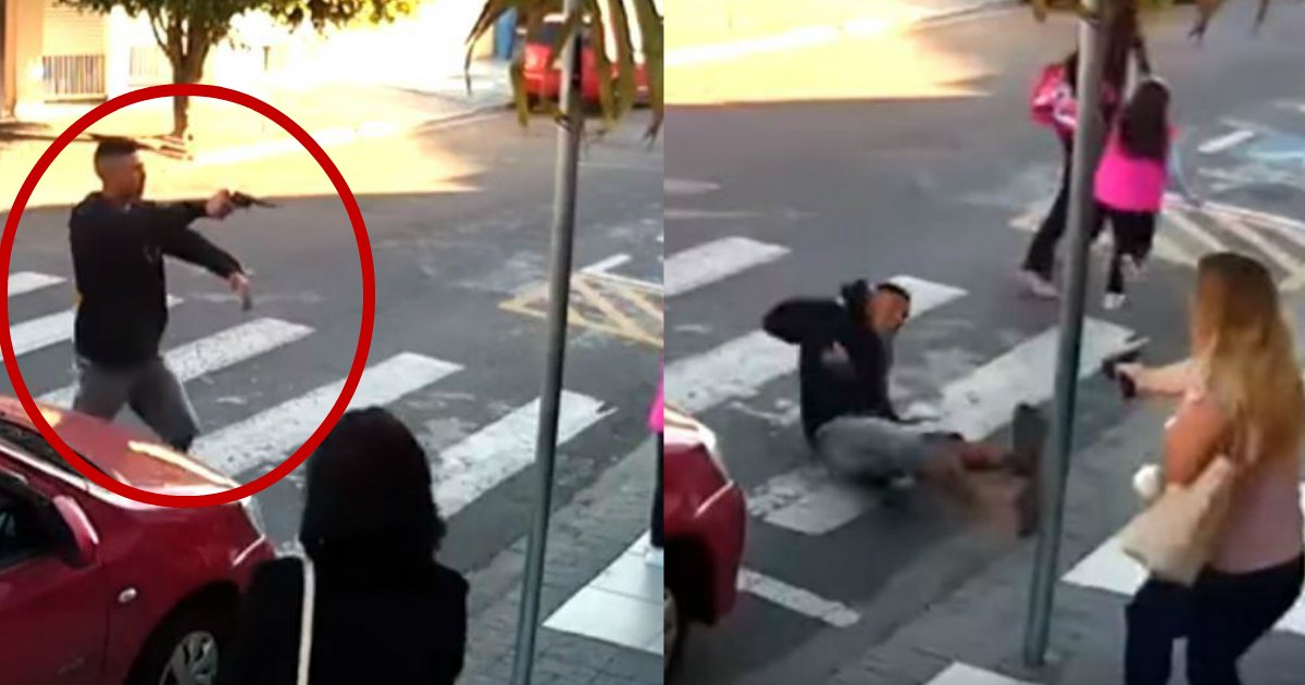 saving mothers.jpg?resize=1200,630 - Des images choquantes montrent une femme policière hors service tirant sur un voleur à la sortie d'une école
