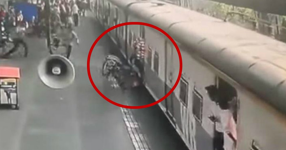 trapped train.jpg?resize=1200,630 - Une enfant de 5 ans glisse des mains sa mère sous un wagon de train, sauvée par un inconnu à la dernière seconde