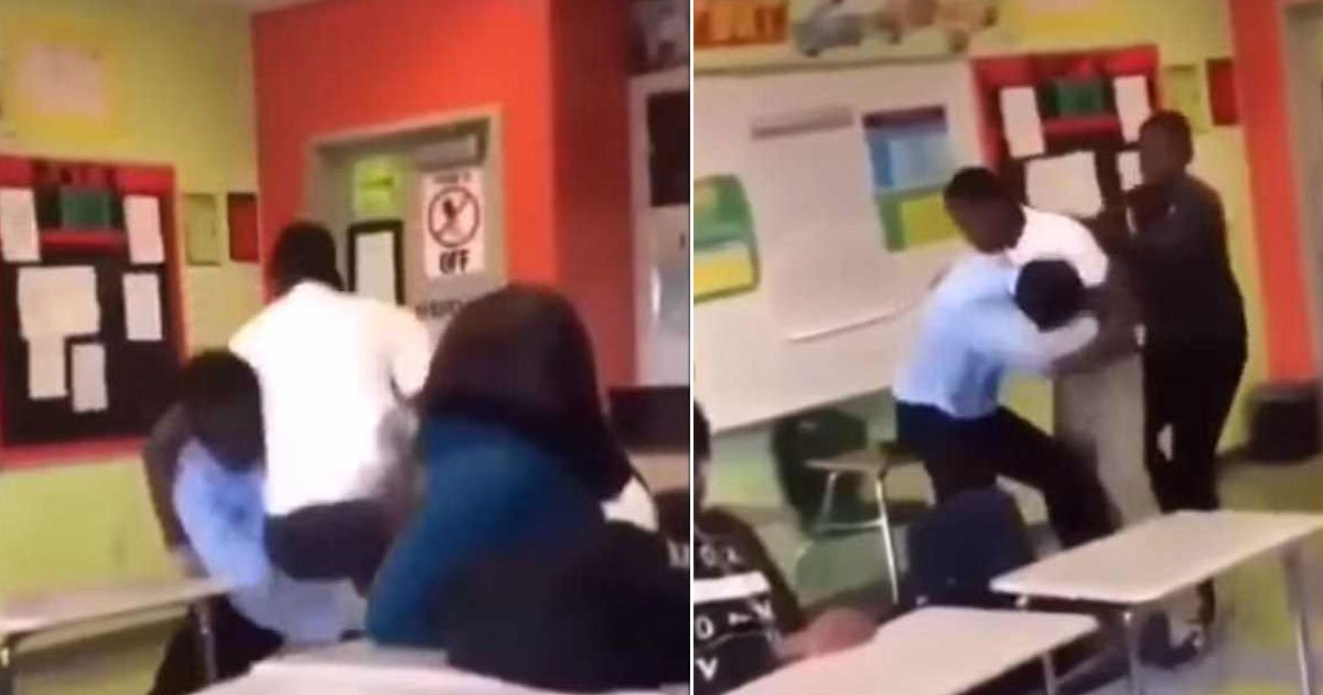 untitled 2 3.jpg?resize=1200,630 - Cette vidéo choquante d'un professeur qui soulève le corps d'un élève et le frappe au visage devient virale sur Internet