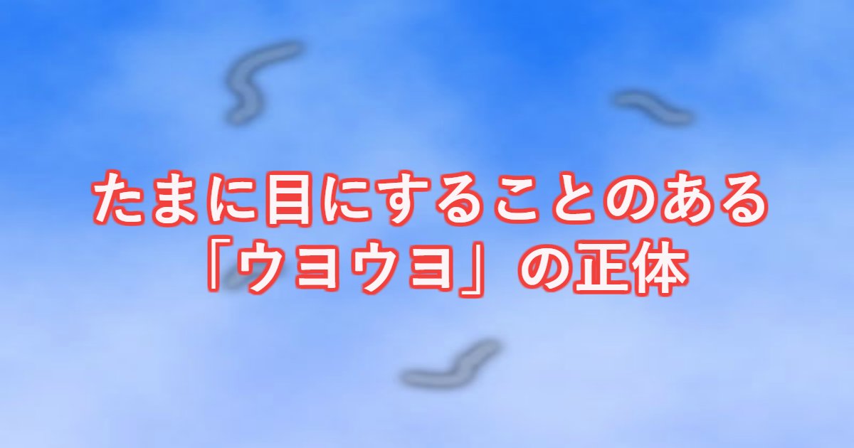 uyouyo.png?resize=412,275 - 時々目に見える謎の「ウヨウヨ」、あれって結局何なの？