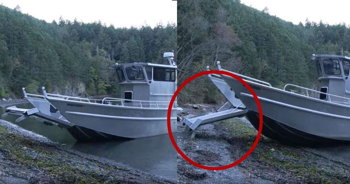 walking boat.jpg?resize=1200,630 - Ce bateau est un vrai Transformer : regardez comment il peut marcher sur le rivage
