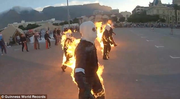 While many have complimented the stuntmen, others online have called the record break