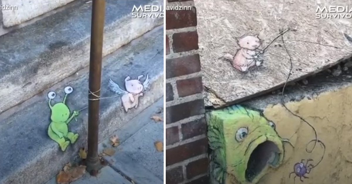 adfasdfasdf.jpg?resize=412,232 - Street Artist Sees Art in Sidewalk Imperfections—He Finds Perfection in Ordinary Cracks