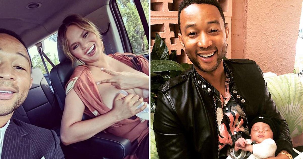 asdfadsfdd.jpg?resize=412,275 - Le chanteur John Legend et sa femme, comme à la maison sur un selfie