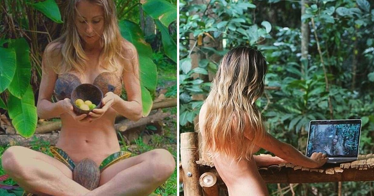 asdfasfd.jpg?resize=412,275 - No Makeup, Body Hair, and a Coconut Bra: Controversial Vegan Blogger Flees City to Lead Off-Grid Life in Jungle