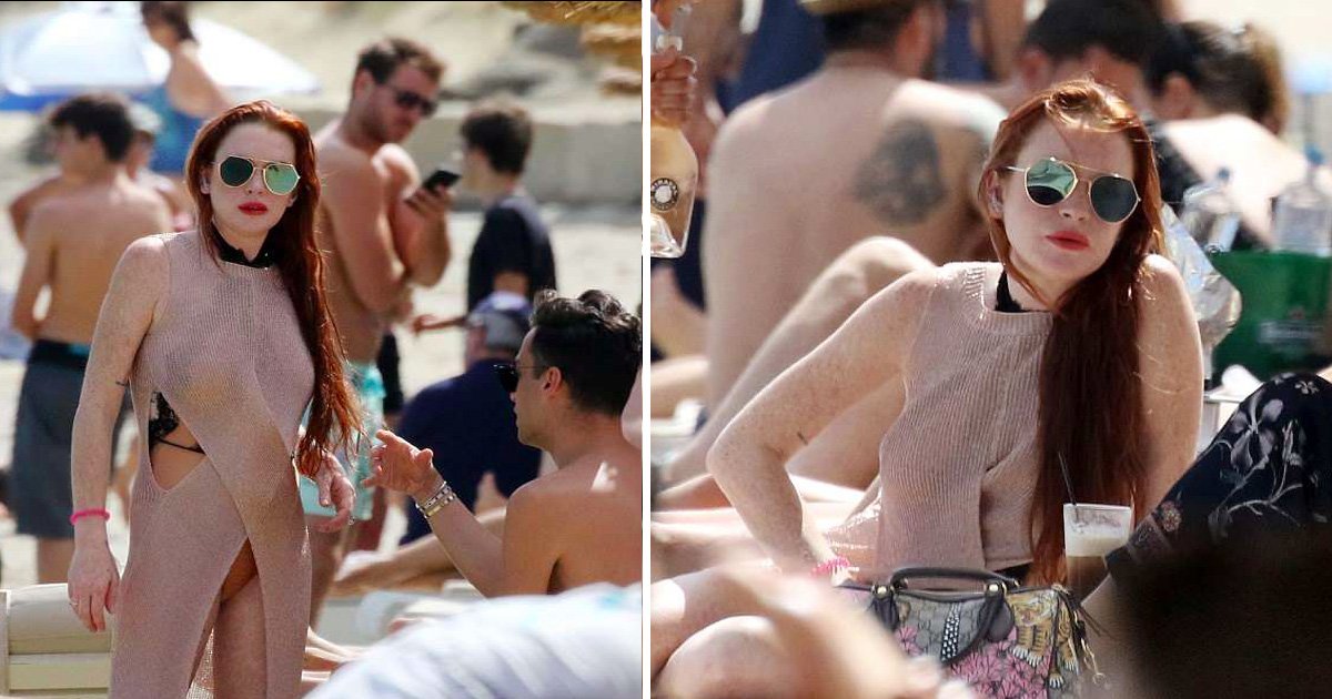asfdasfd.jpg?resize=1200,630 - Lindsay Lohan Shows Off Her Slender Figure in a Nude Dress
