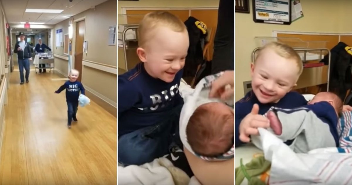 baby 8.jpg?resize=1200,630 - Menino com síndrome de Down encontra irmão mais novo pela primeira vez, e sua reação é tão preciosa...