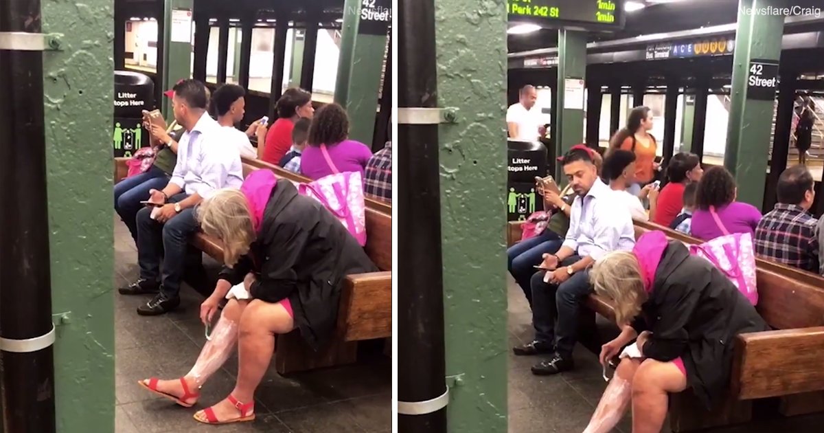 capa1ttf.png?resize=1200,630 - Mulher é vista depilando as pernas em um tumultuado metrô de Nova York