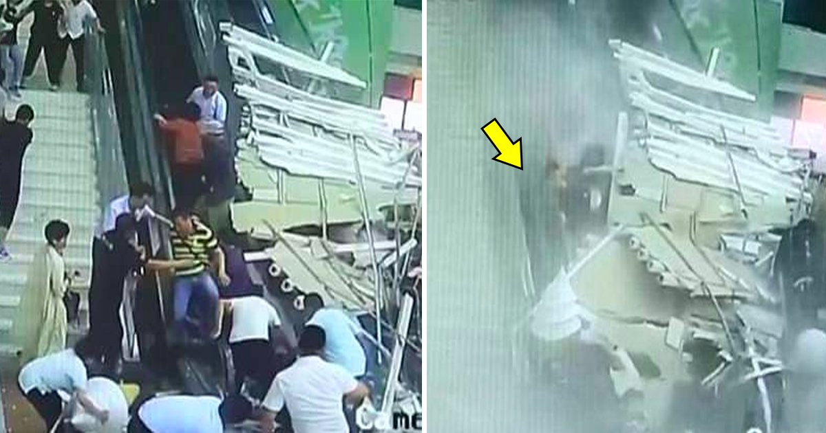 china.jpg?resize=1200,630 - Turistas aterrorizados corren por sus vidas después de colapso del techo en el centro turístico de la montaña Huashan en China