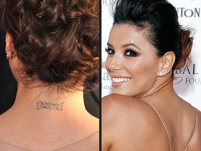 eva longoria u211.jpg?resize=412,232 - 14 celebridades que se arrependeram de suas tatuagens e tiveram que cobri-las ou removê-las