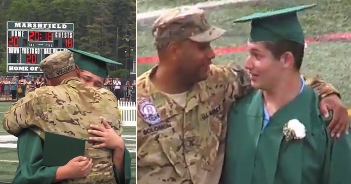 grad.jpg?resize=1200,630 - Un sergent de l'armée américaine parti en mission surprend son fils à son diplôme