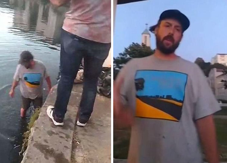 Ruthless Guy Who Threw Out Homeless Mans Belongings Into A Lake Was Arrested And Charged With 