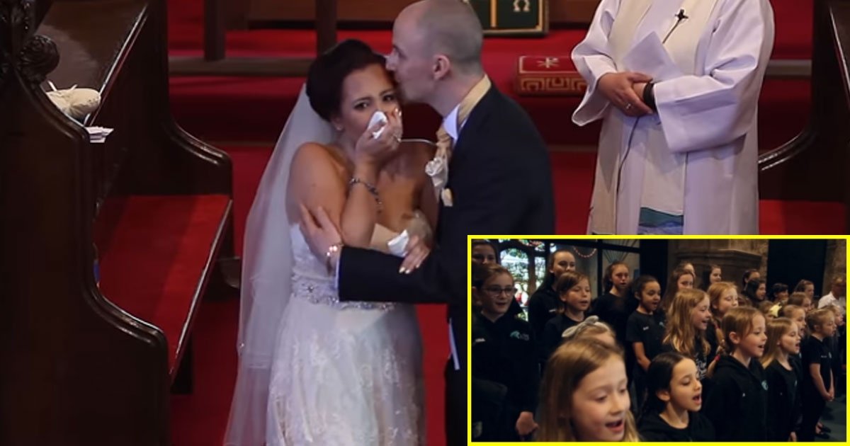 liz wedding 2.jpg?fit=1024%2C538&ssl=1&strip=all - Prestes a dizer "sim" professora de música é interrompida por surpresa de seus alunos durante casamento
